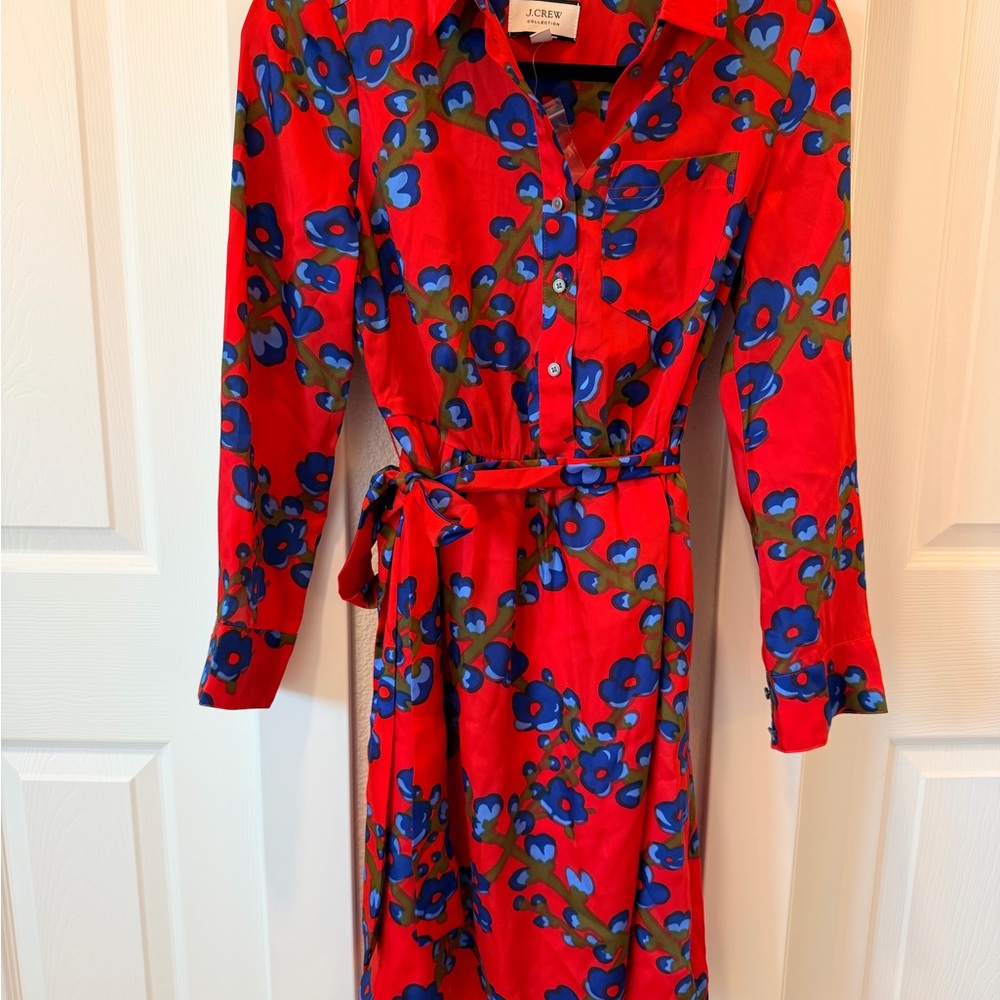 J. Crew Collection new with tags A-line
Shirtdress In Lattice Floral Long Sleeve